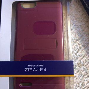ZTE avid 4 + Screen Protector(Maroon)